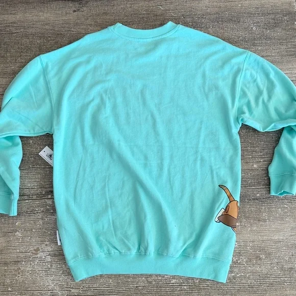 NWT Walt Disney World fox and the Hound graphic teal crewneck sweatshirt - Picture 6 of 8